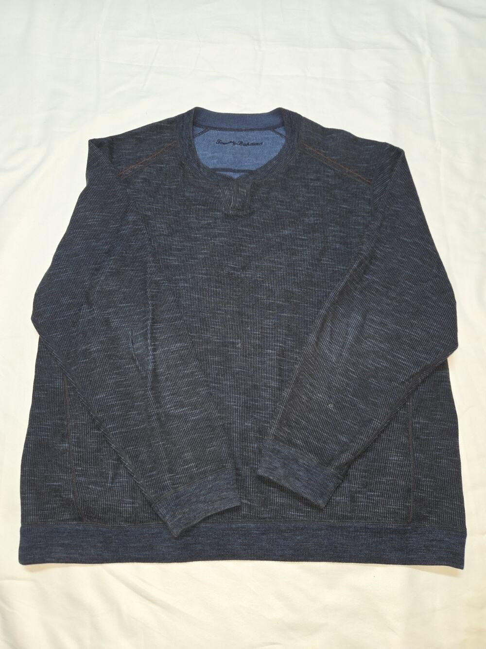 Tommy Bahama Men's XLarge Navy Mesh Pullover Sweater